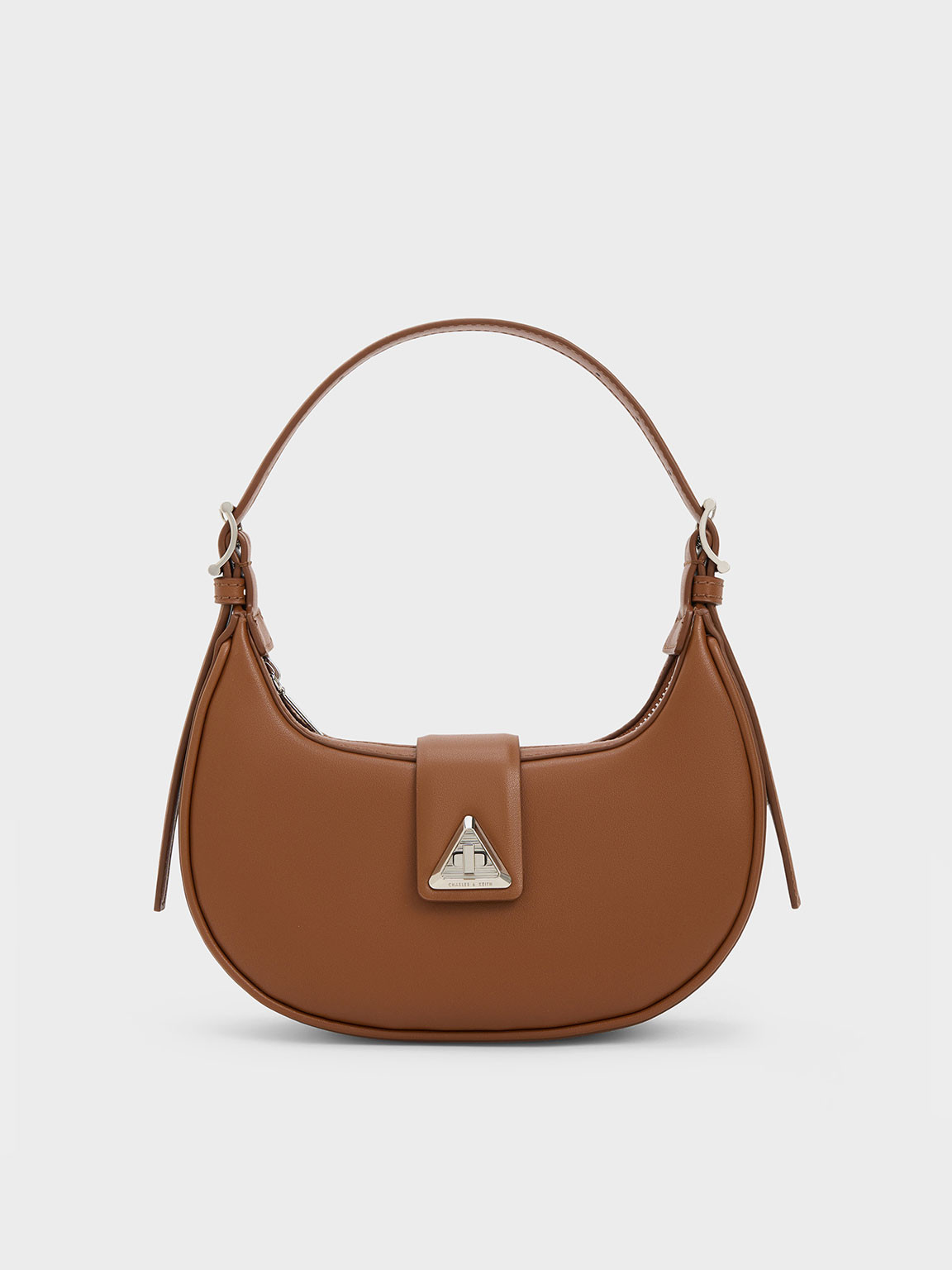 Trice Metallic Accent Belted Shoulder Bag
 - Cognac | Charles & Keith CA