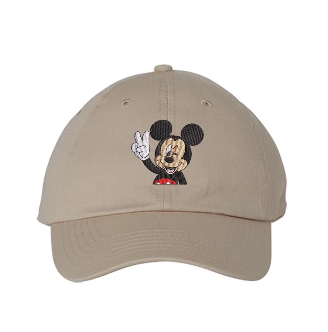 Mickey Mouse Peace embroidered Hat Besties BFF, couples Hat | Adult Kids Sizes | Magic Kingdom, E... | Etsy (US)