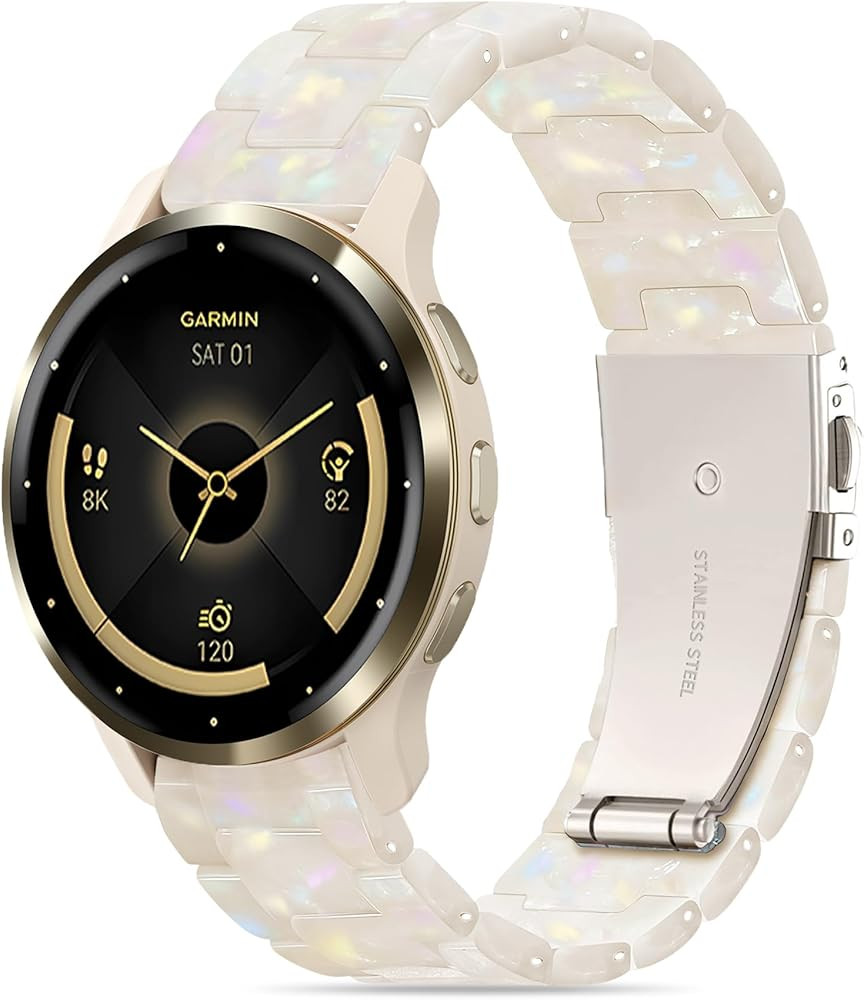Compatible with Garmin Venu 3s Watch Band Resin, 18mm Strap Compatible for Garmin Venu 4s 41mm/Ve... | Amazon (US)