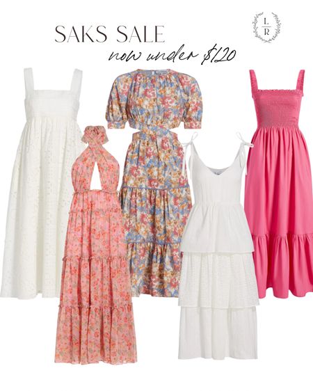 Spring outfit. Dress. Wedding guest. Resort wear. Sale alert. SAKS. Designer sale 

#LTKfindsunder100 #LTKwedding #LTKsalealert