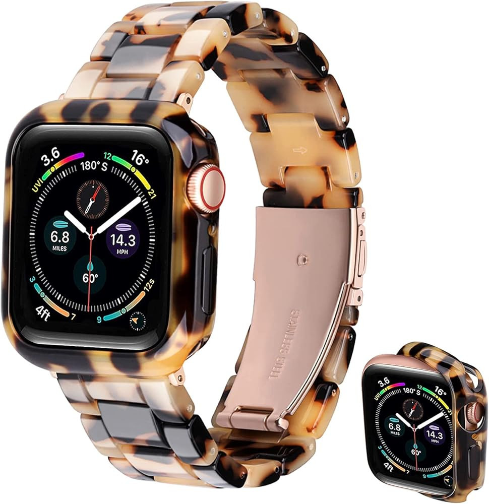 Band with Case Compatible with Apple Watch 49mm 45mm 44mm 42mm 41mm 40mm 38mm,Women Men Fashion R... | Amazon (US)