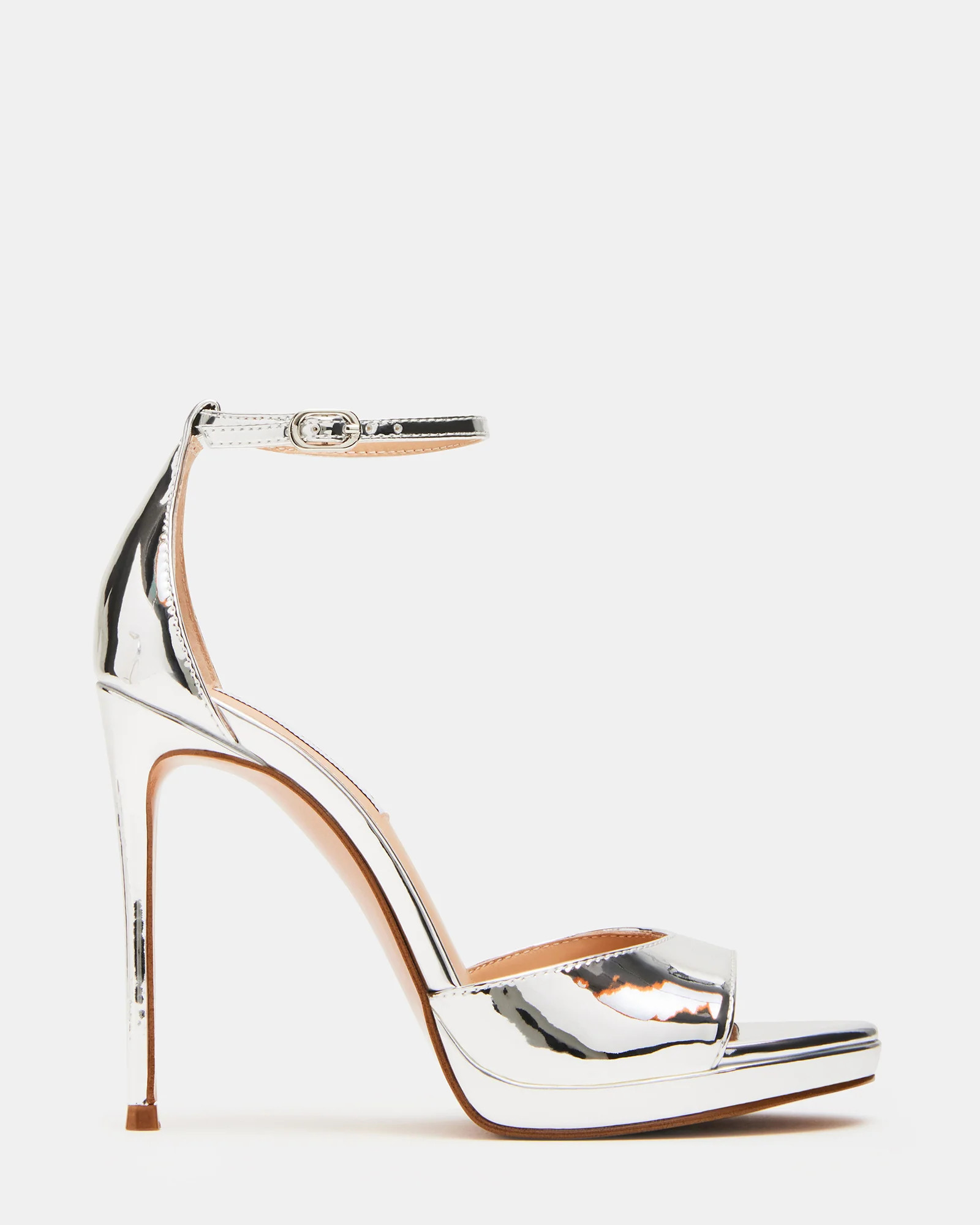 WILEY Silver Women's Open Toe Stiletto Heel | Steve Madden (US)