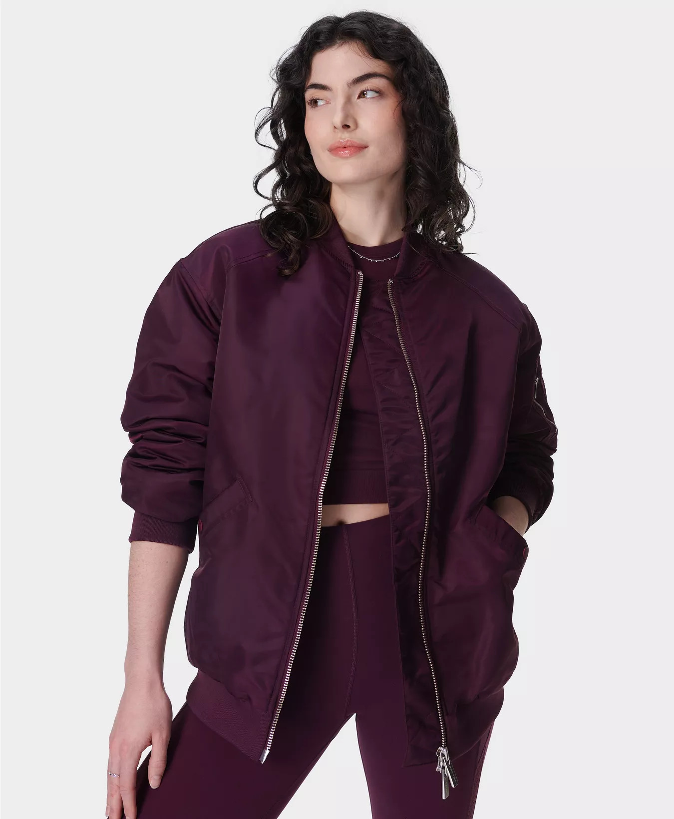 Cityscape Longline Bomber | Sweaty Betty UK