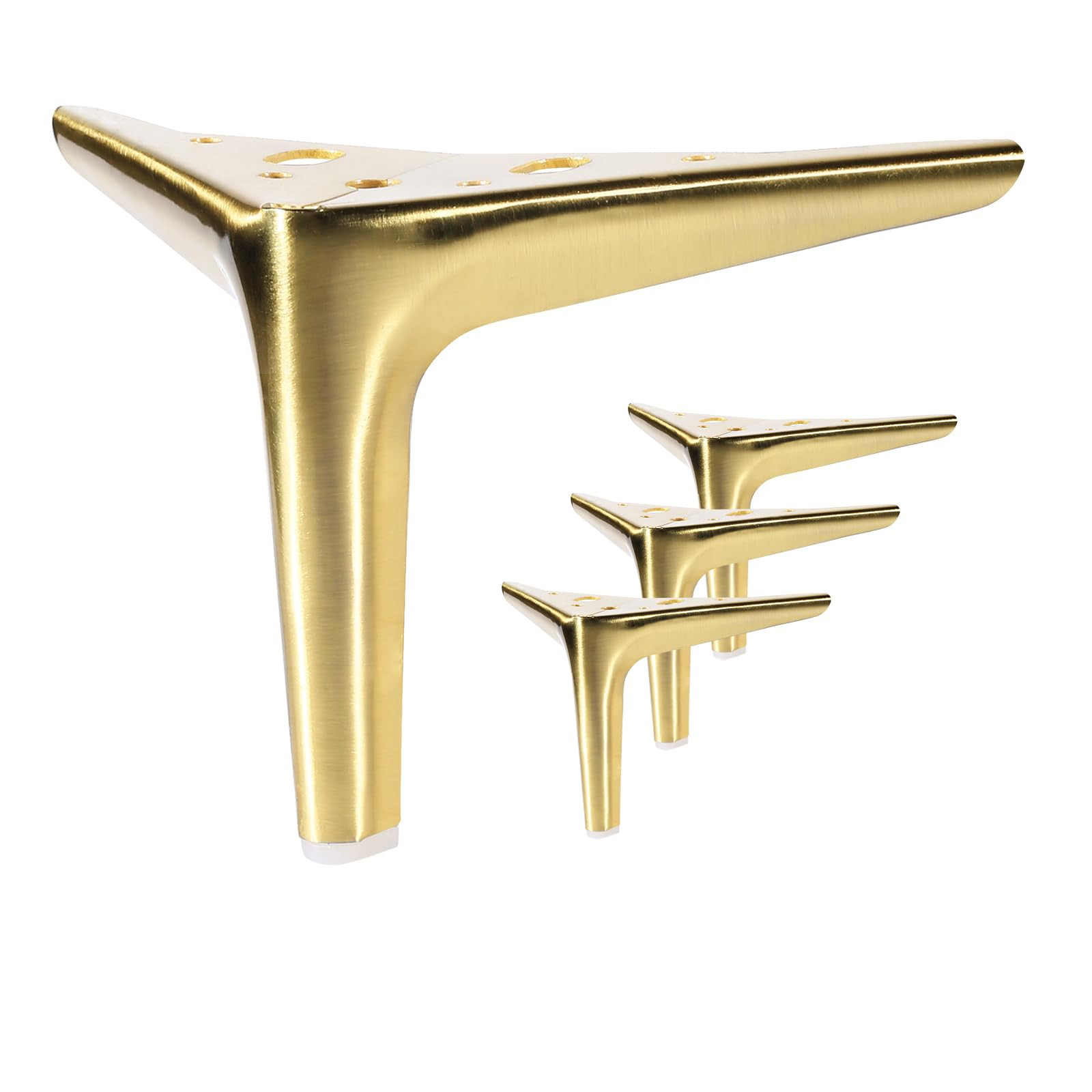 4.7 Inch Brushed Gold Furniture Legs, Set of 4 - DIY Replacement for Sofa, Cabinet, Couch, Ottoma... | Amazon (US)