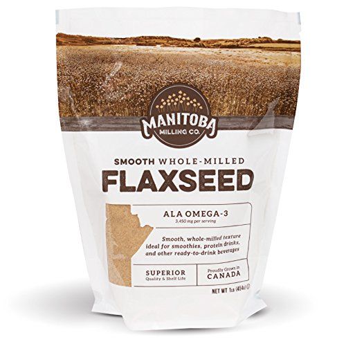 Smooth, Whole Milled Flaxseed by Manitoba Milling Co. - 1lb (16oz) Bag | Ground Flaxseed Fiber wi... | Amazon (US)