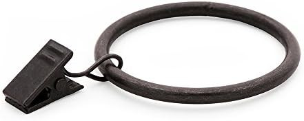 Ivilon Drapery Curtain Clips with Rings - Set of 14 Decorative Drapery Rings Curtain Clip Rings w... | Amazon (US)