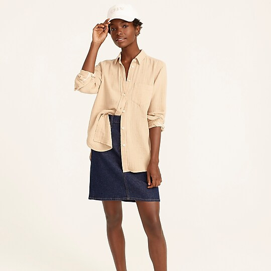 Classic-fit cozy gauze shirt | J. Crew US