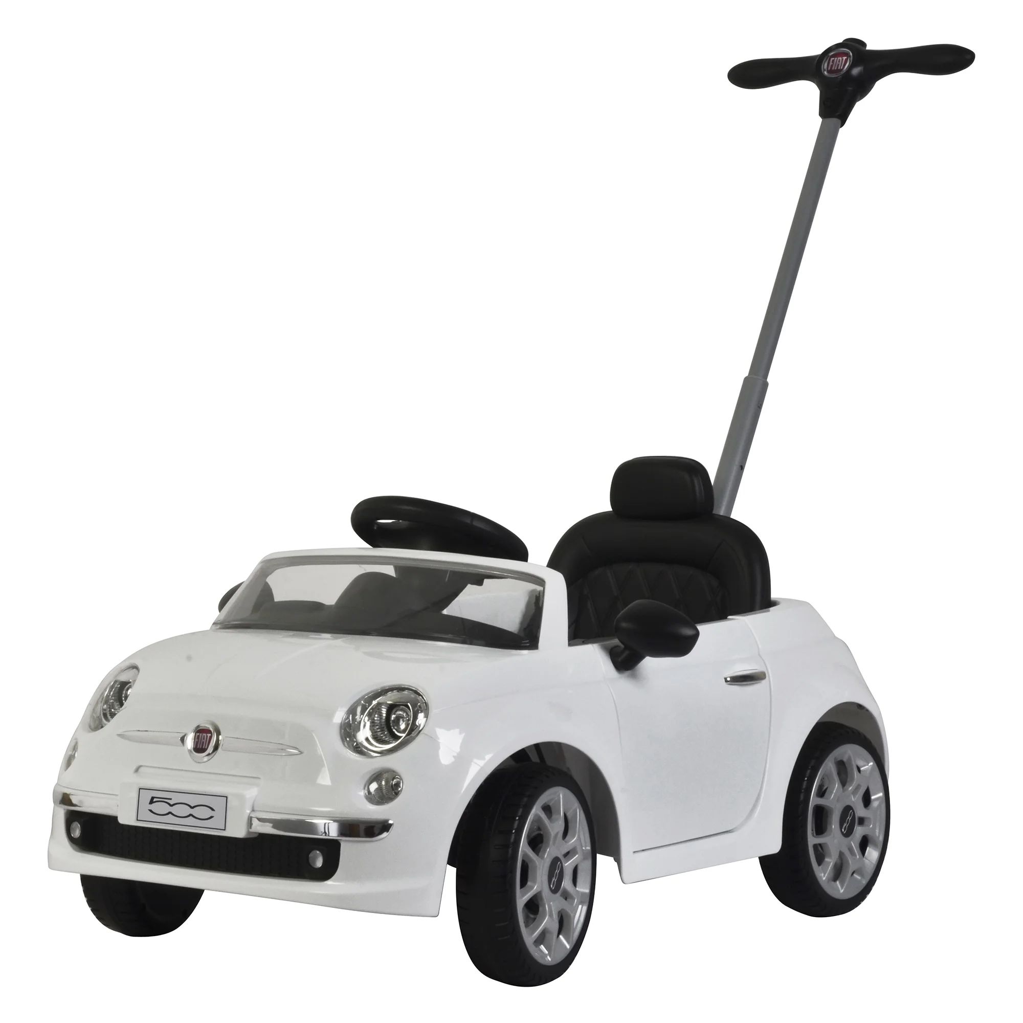 Best Ride On Cars 2-in-1 Fiat 500 Baby Toddler Push Car Stroller, White | Walmart (US)