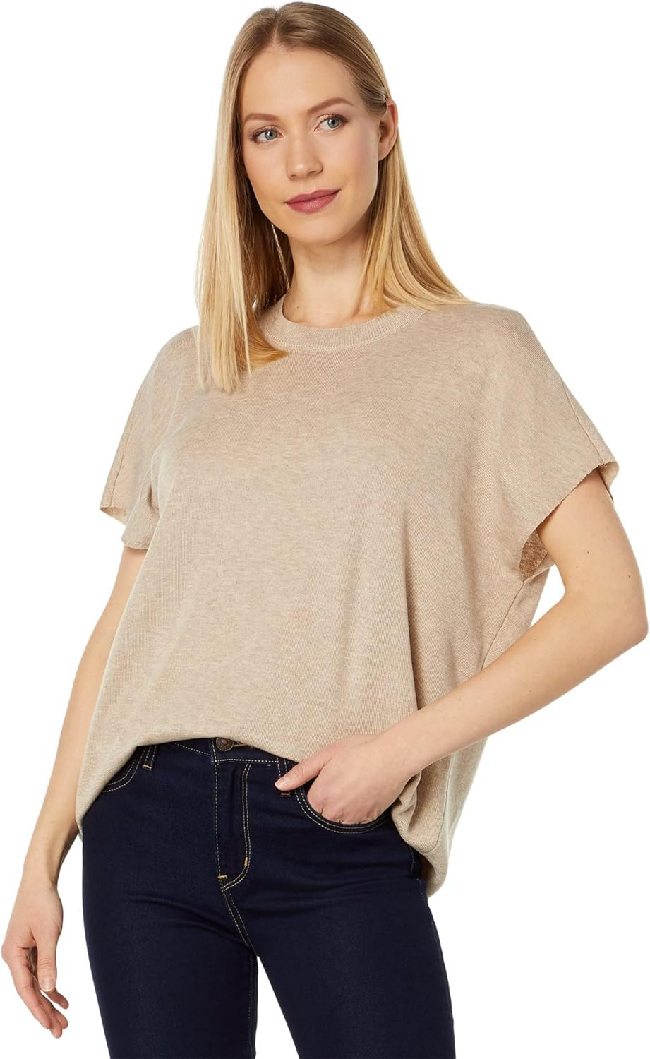 Calvin Klein Women's Lightweight Crew Neck Everyday Short Sleeve Comfortable Poncho | Amazon (US)