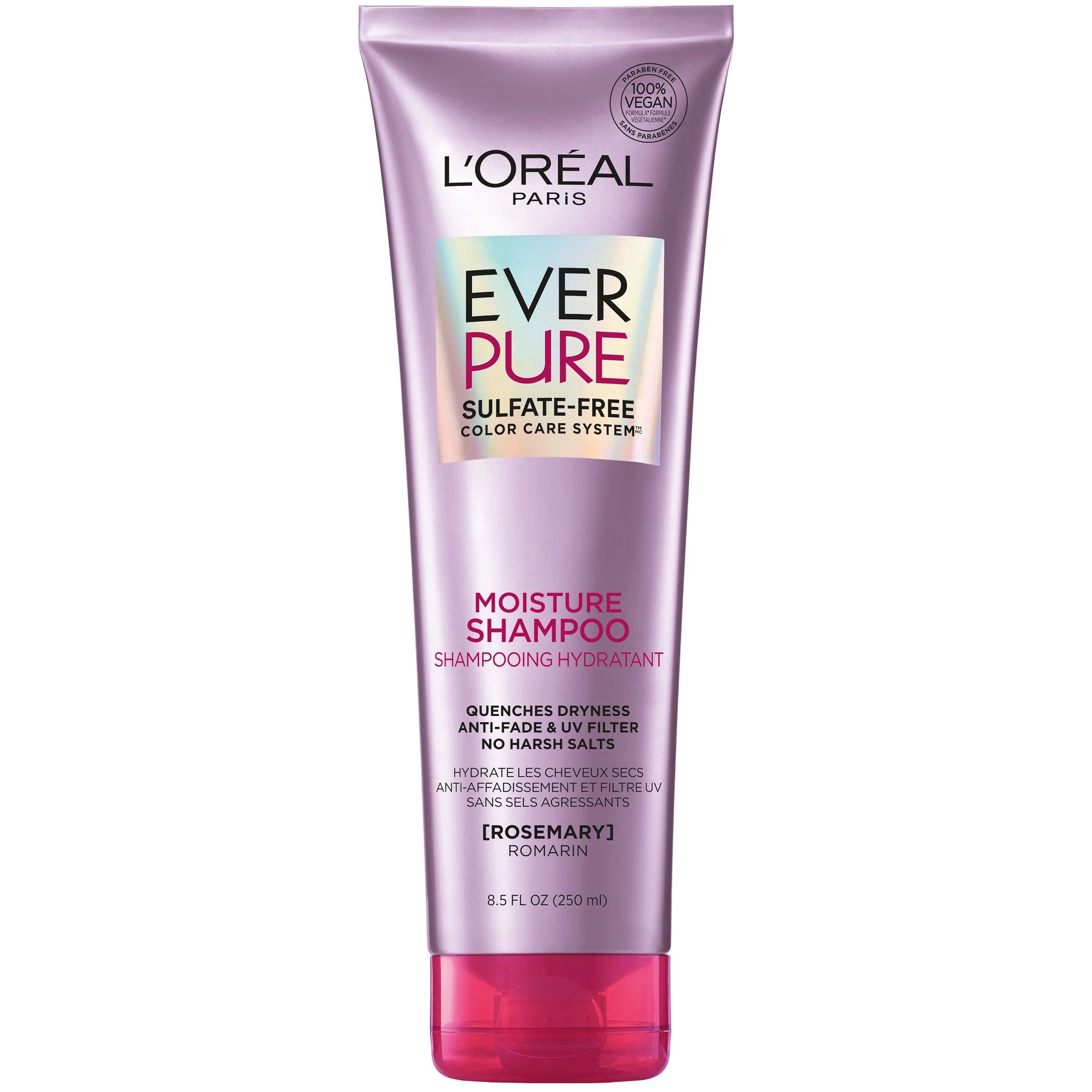 L'Oreal Paris EverPure Moisture Sulfate Free Shampoo for Dry Hair, 8.5 fl oz | Walmart (US)