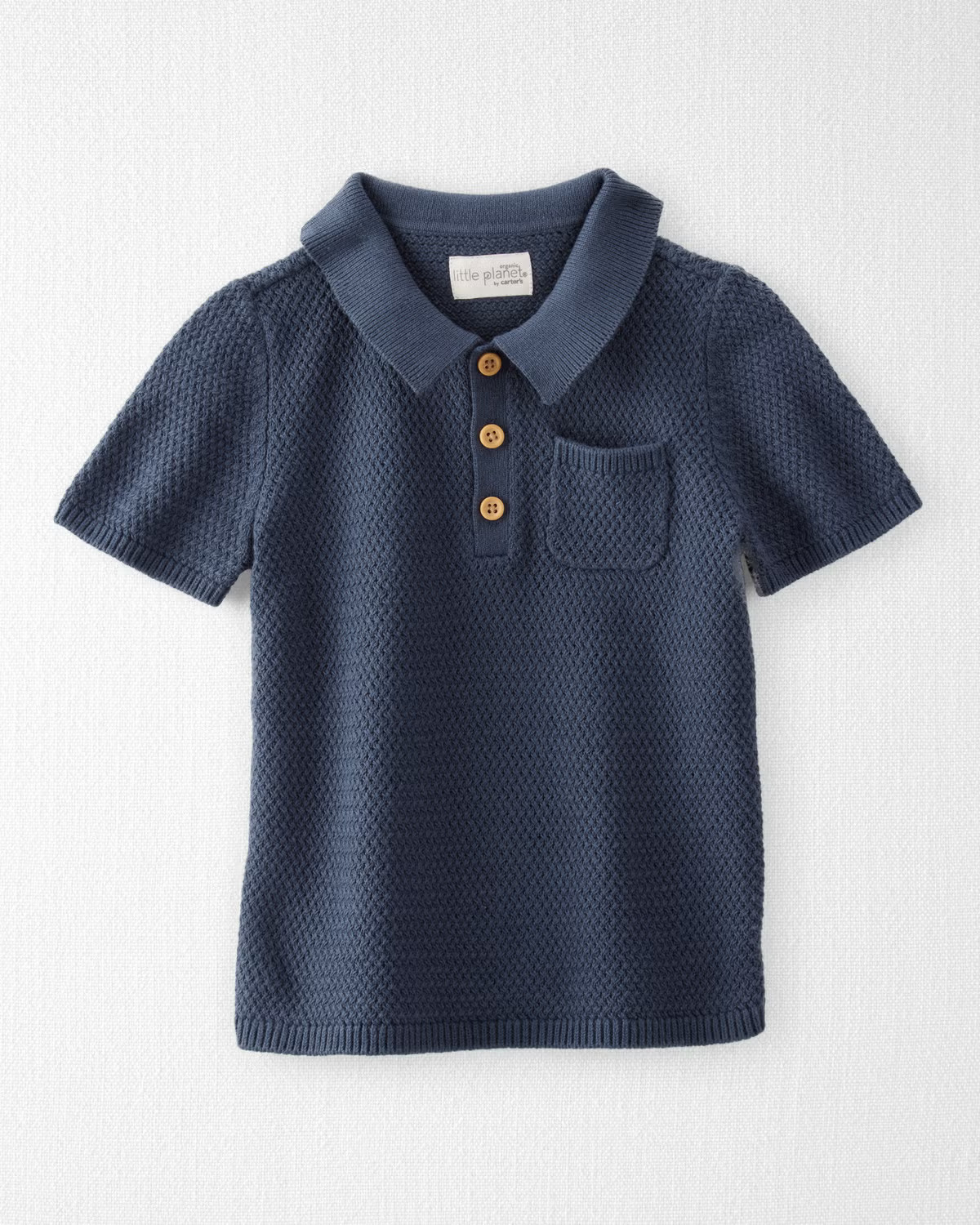 Toddler Organic Cotton Sweater Knit Polo Shirt - Little Planet | Carter's | Carter's Inc