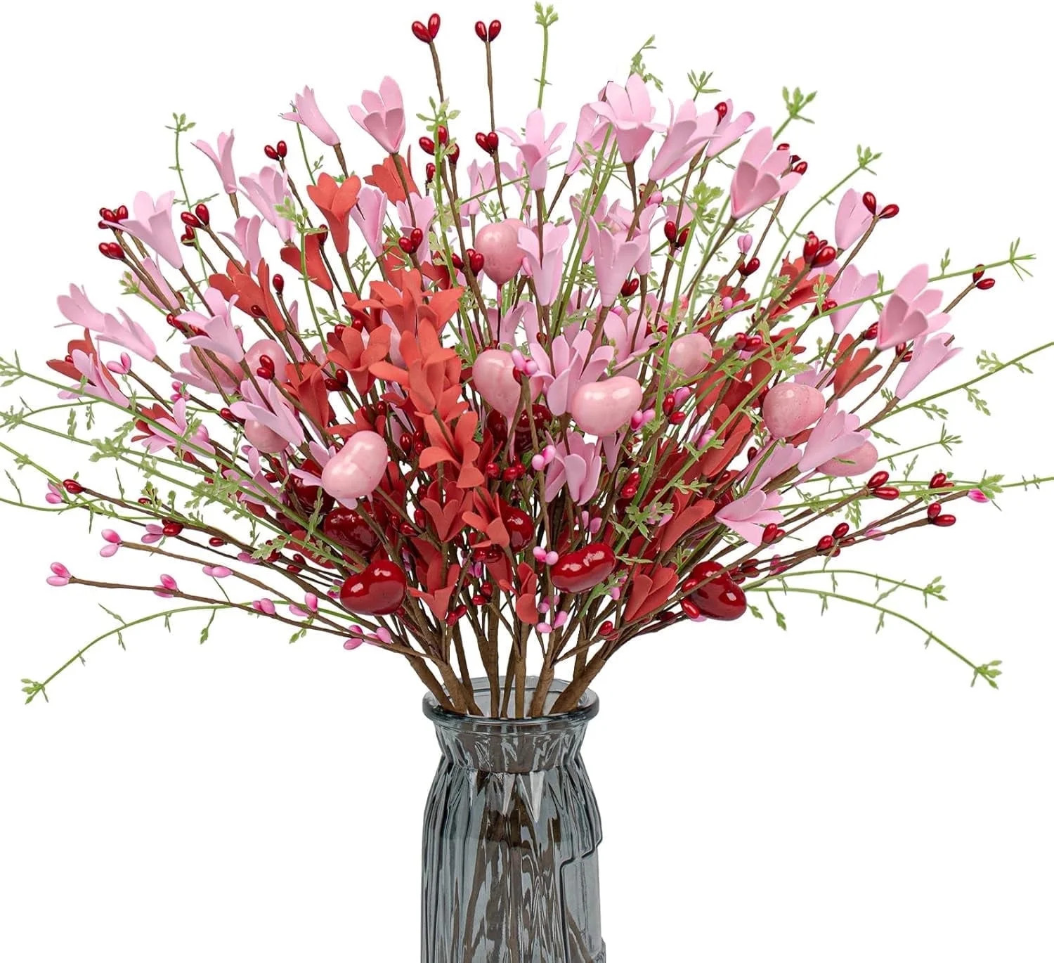 Yawwind 10 PCs Artificial Valentine Flower Picks 17 Inches Valentines Day Floral Picks Valentines... | Walmart (US)