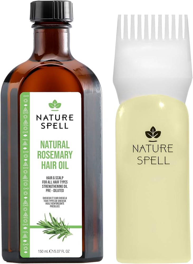 Nature Spell Rosemary Oil for Hair Growth with Root Comb Applicator, Pre-Diluted Oil to Strengthe... | Amazon (UK)