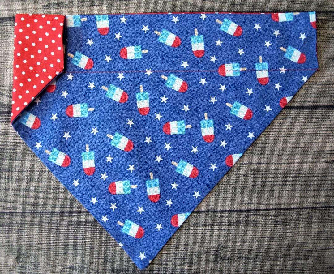Patriotic Summer Dog Bandana - Over the Collar,  Popsicles & Sparkle USA -4th July, Summer BBQ, P... | Etsy (US)