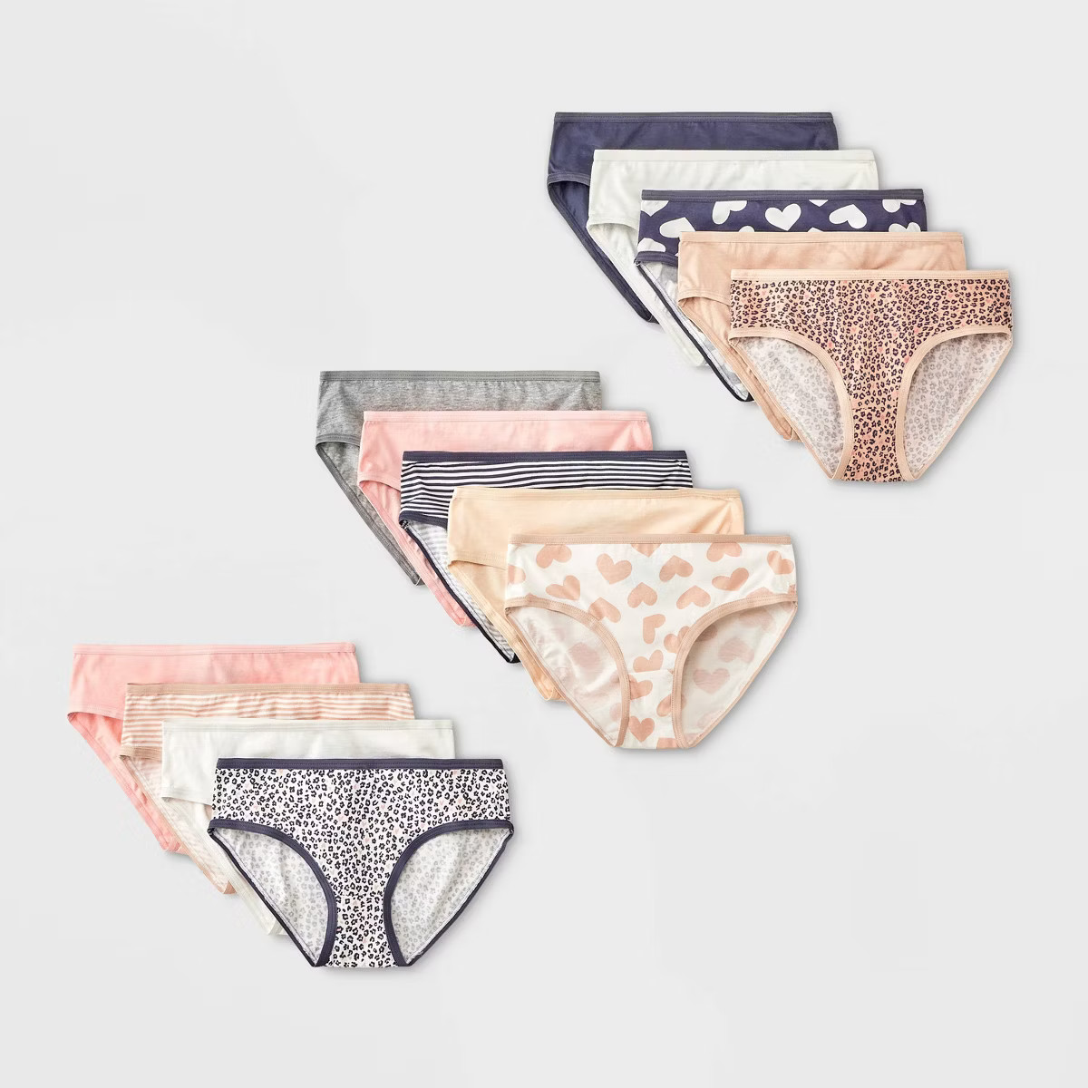 Girls' 14pk 'Leopard' Hipster Underwear - Cat & Jack™ Cream | Target