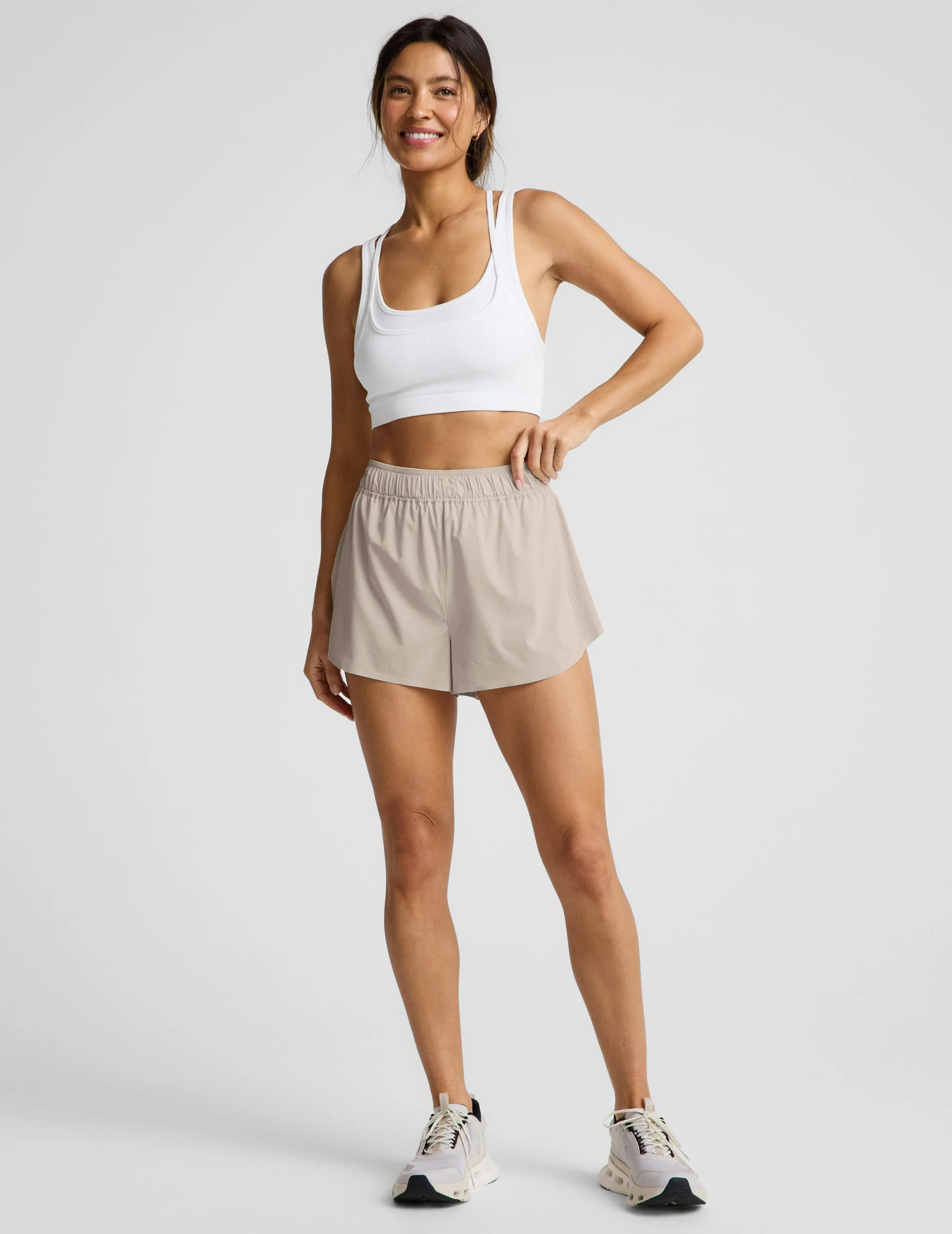 Women's 2.5" Running Solemate\u2122 Shorts - Oat | Beyond Yoga | Beyond Yoga