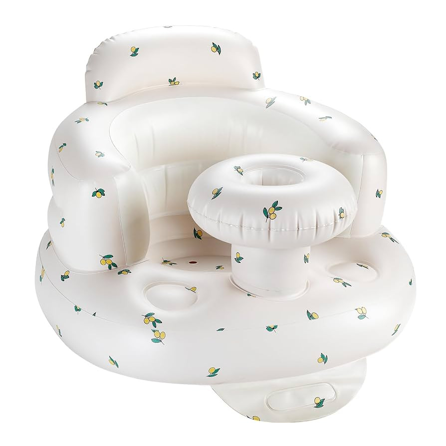 Inflatable Baby Seat with Tray, Comfortable Sit Me Up Floor Seat for Baby Learning to Sit, Portab... | Amazon (US)