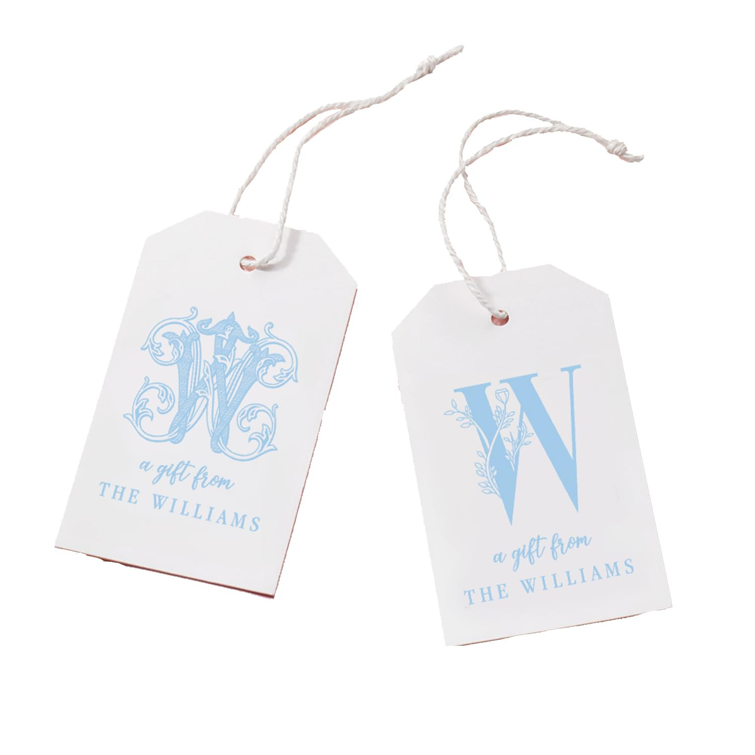 callie Personalized Monogrammed Gift Tags with String Attached, Custom Name White Paper Gift Tags for Wedding Favors, Birthday, Bridal Shower, 24PCS | Amazon (US)