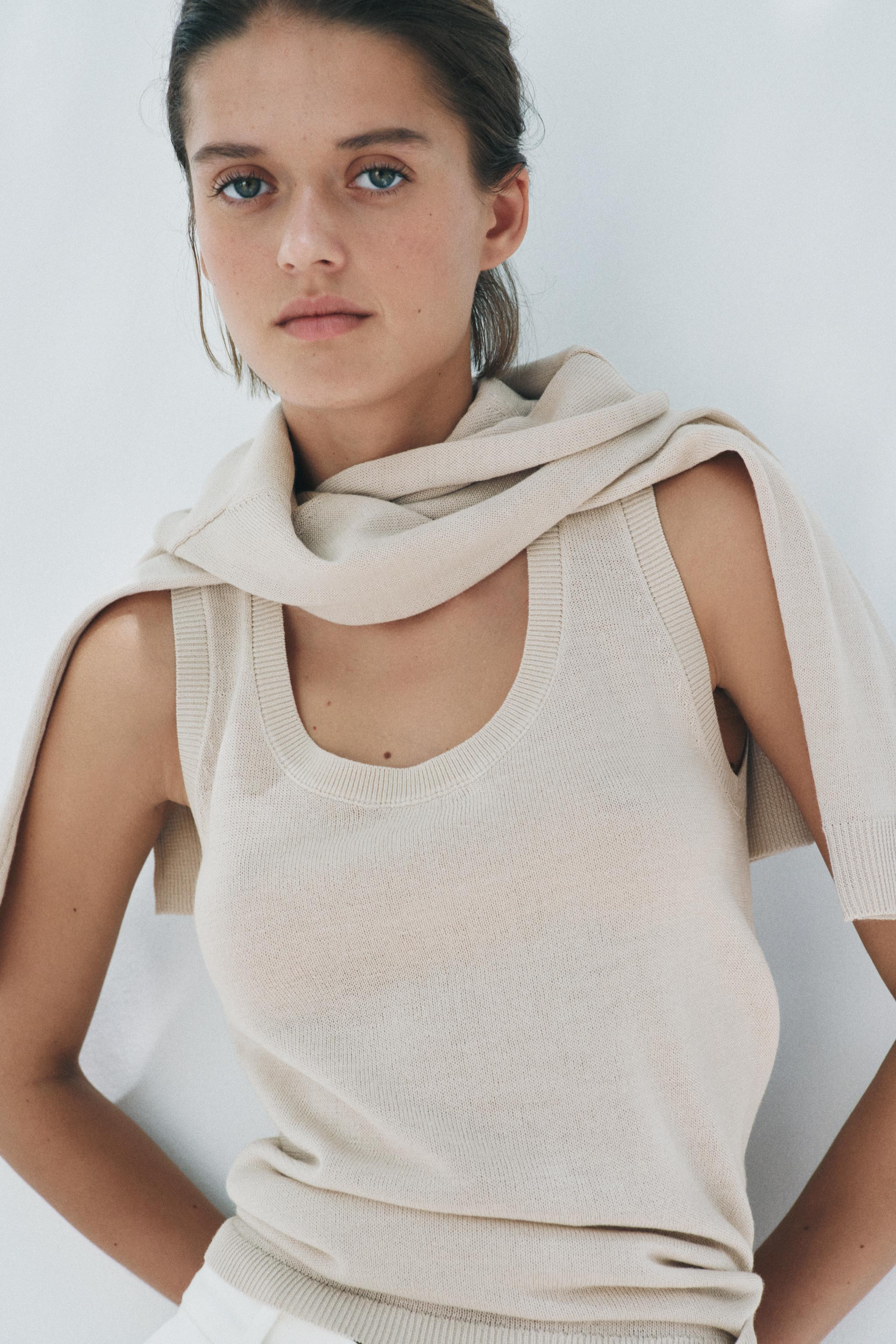 PLAIN KNIT WOOL TOP | Zara UK