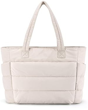 BAGSMART Tote Bag for Women, Lightweight Puffy Tote Bag with Compartments Shoulder Bag | Amazon (US)