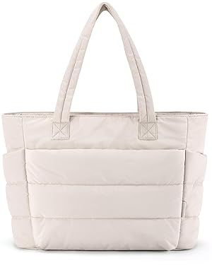 BAGSMART Tote Bag for Women, Lightweight Puffy Tote Bag with Compartments Shoulder Bag | Amazon (US)