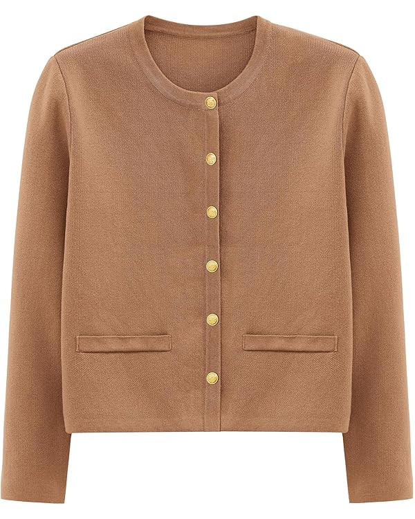 PRETTYGARDEN Women's 2024 Winter Cardigan Sweaters Button Down Open Front Long Sleeve Knit Cardig... | Amazon (US)