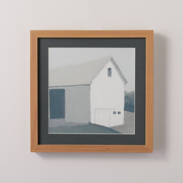 12" x 12" White Barn Framed Wall Art - Hearth & Hand™ with Magnolia | Target