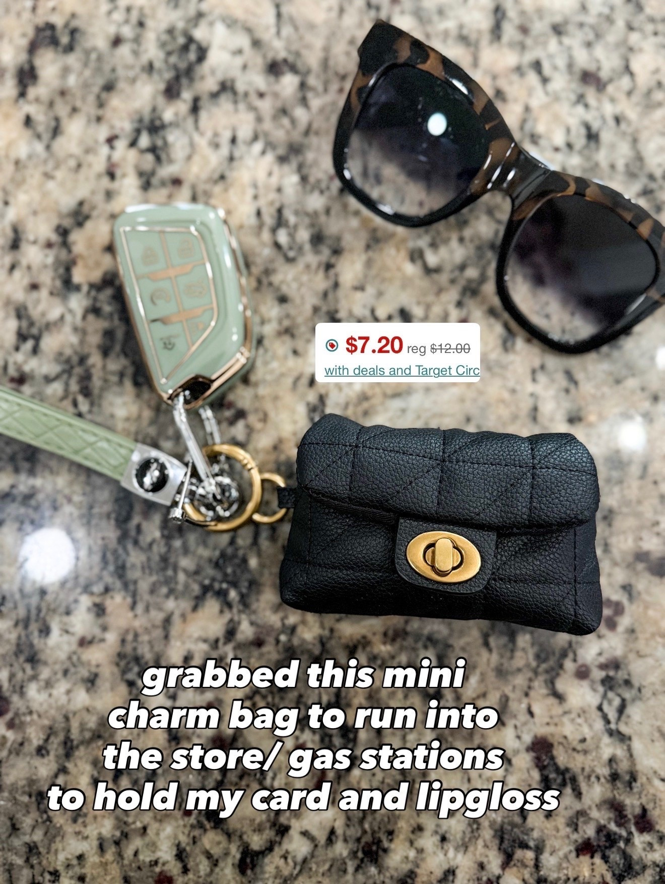 $7.20 for the mini charm bag!