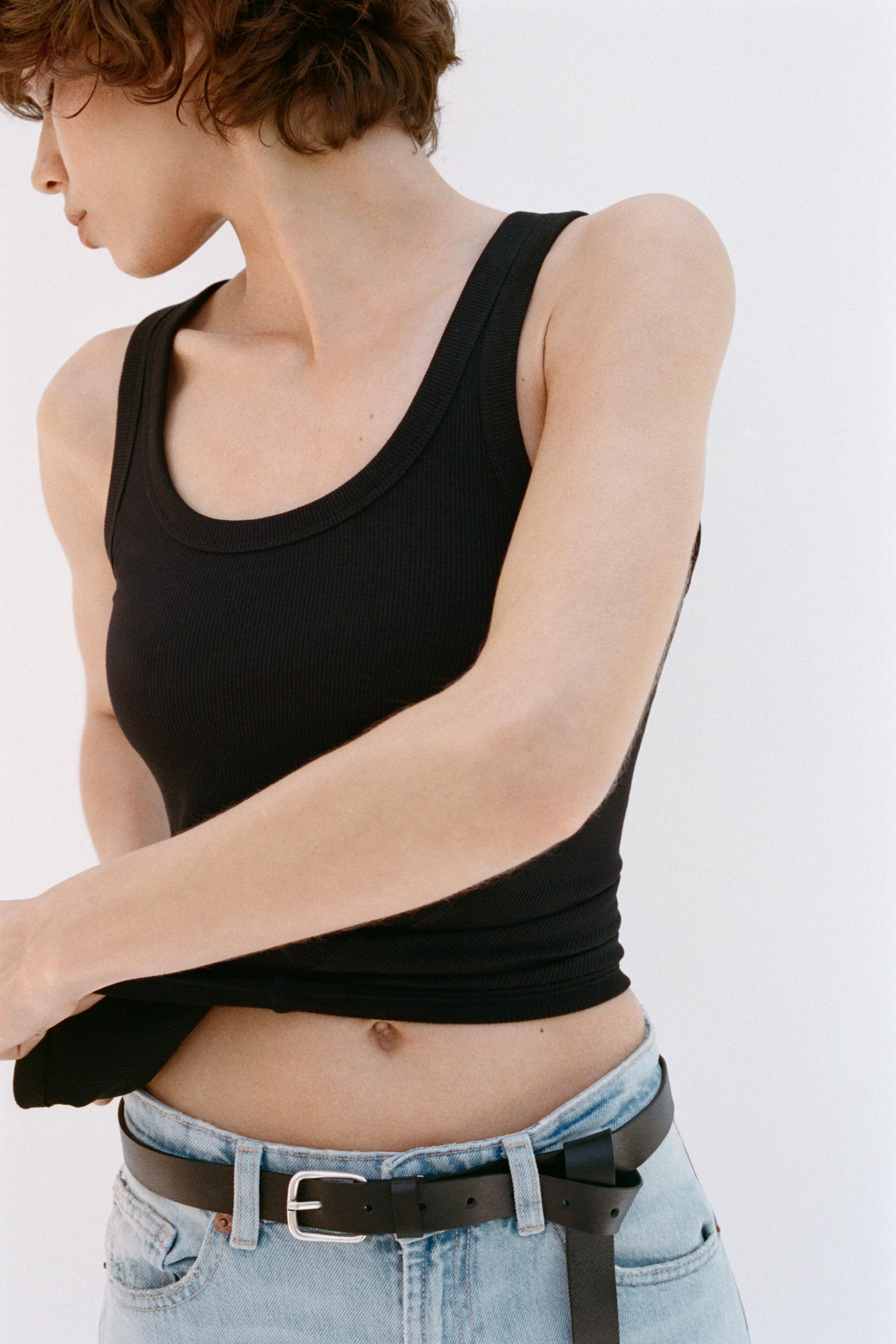 STRAPPY RIB TOP | Zara Canada