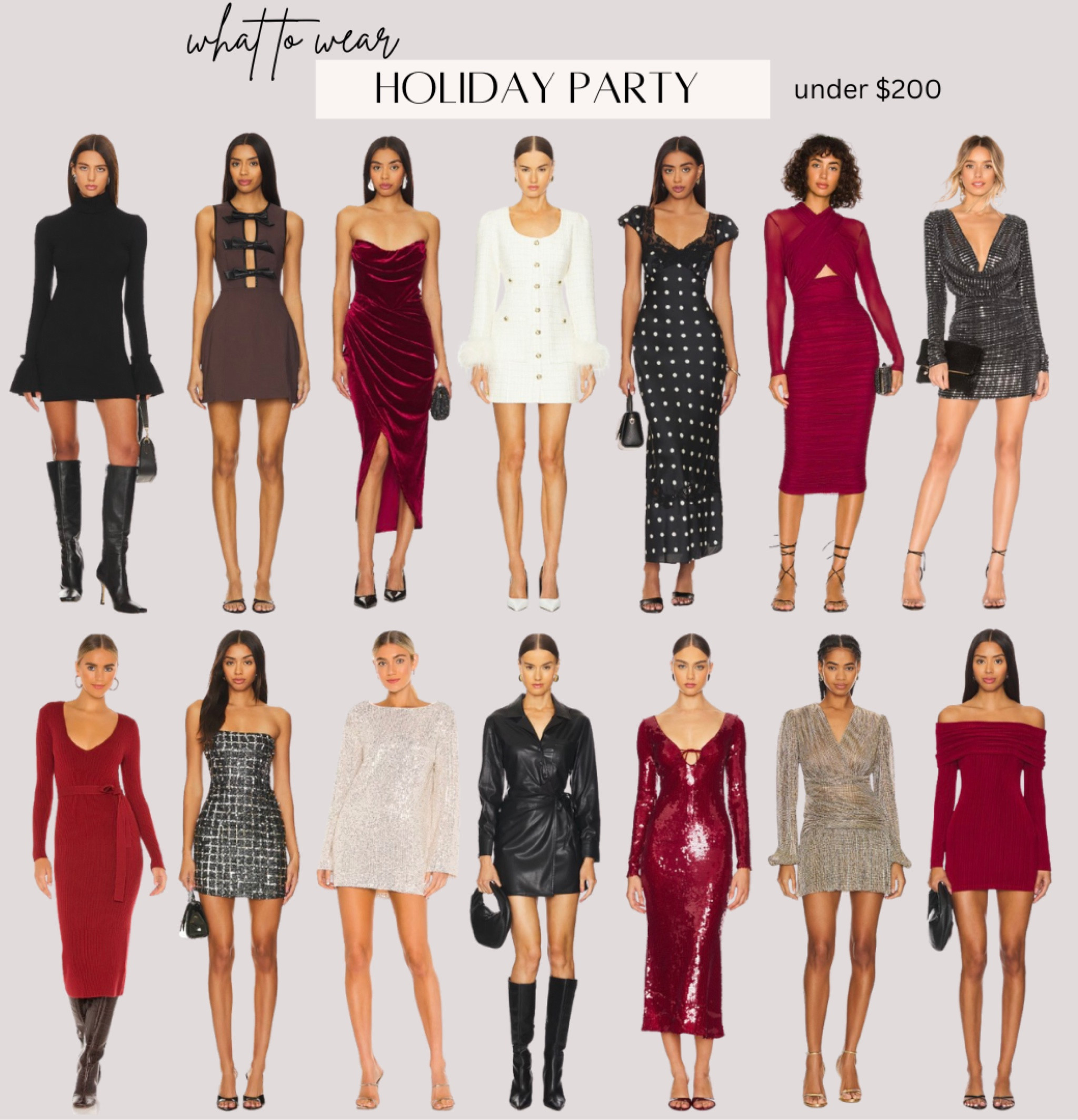 Holiday Party Dresses under $200



holiday parties, office party, work party, festive, revolve dress, red dress, knit sweater dress, sequin dress, 

#LTKParties #LTKSeasonal #LTKHoliday