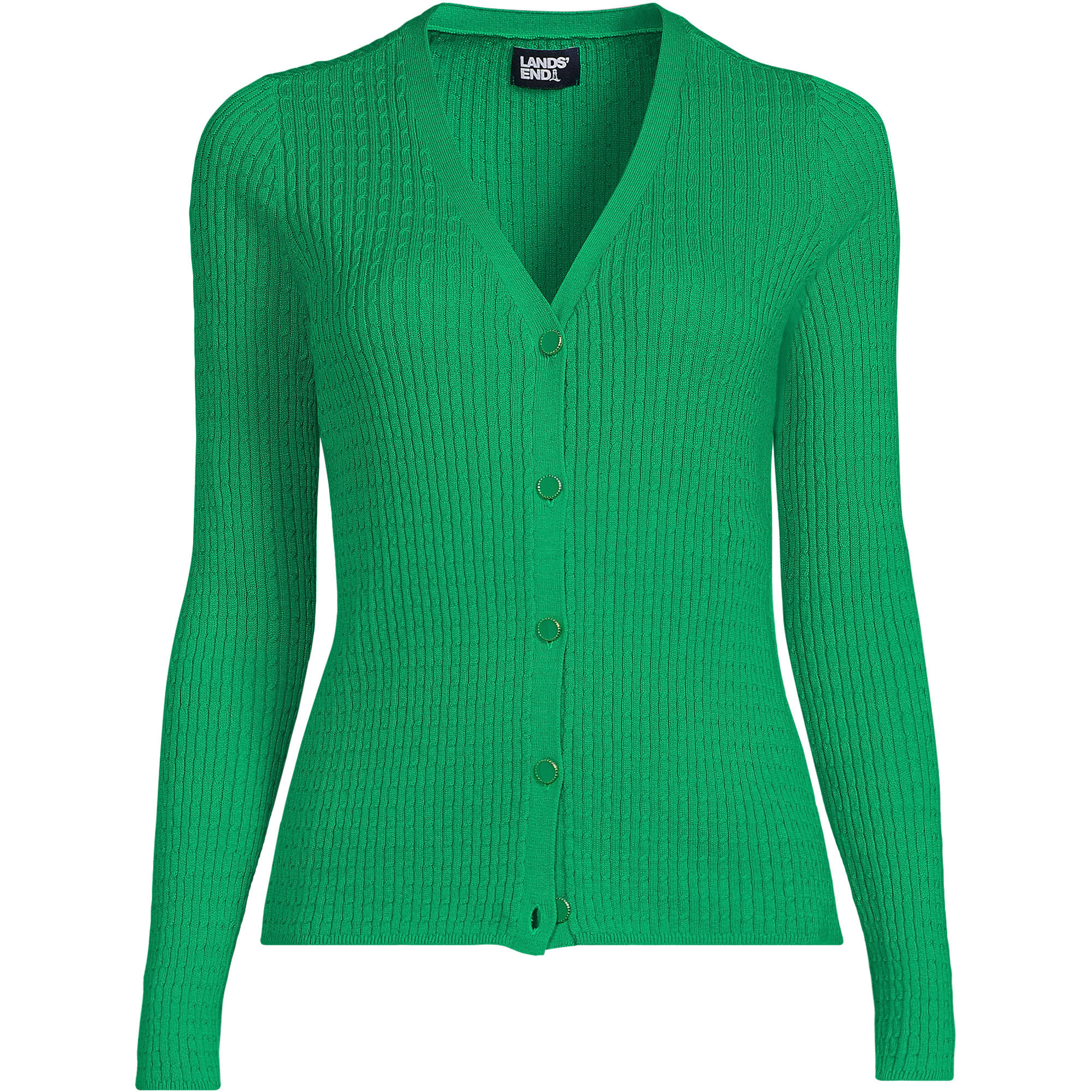 Women's Drifter Baby Cable VNeck Cardigan Sweater | Lands' End (US)