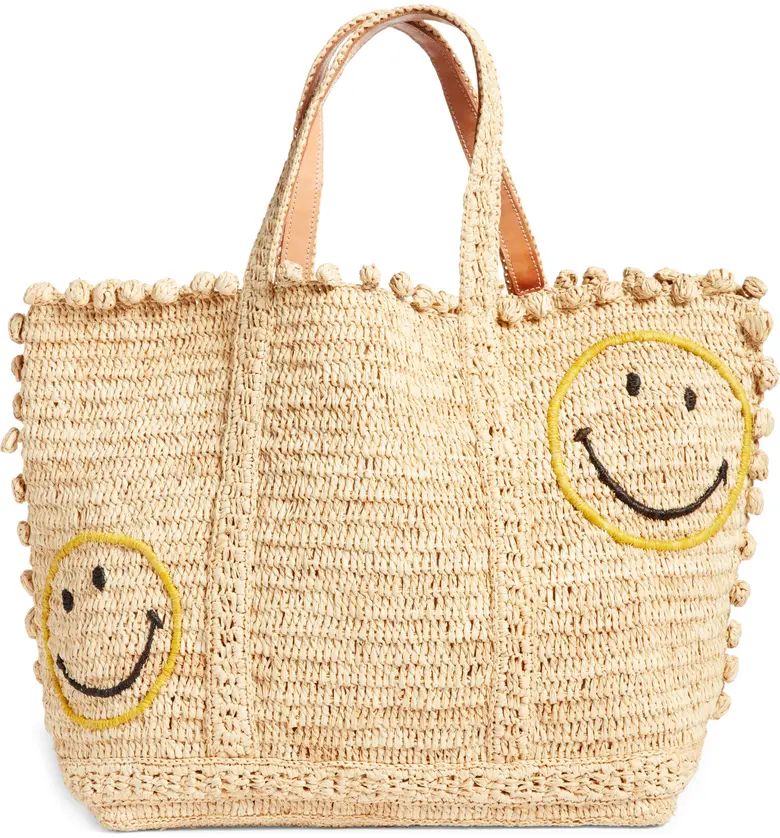 Smiley® x Vanessa Bruno Cabas Straw Shoulder Bag | Nordstrom