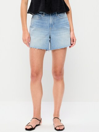 High-Waisted Baggy Jean Shorts -- 5-inch inseam | Old Navy (US)