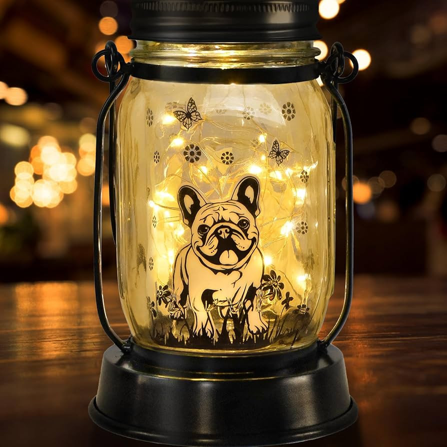French Bulldog Frenchie Gifts for Women/Men French Bulldog Solar Lanterns Dog Mom Birthday Dog Lo... | Amazon (US)