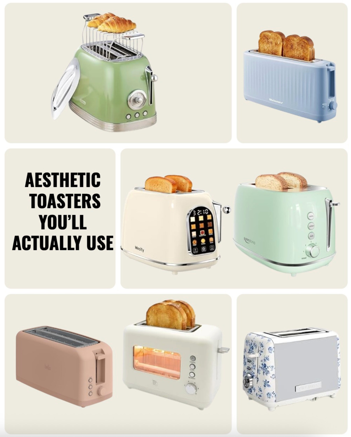 I didn’t think a toaster could make me this happy… but here we are 🥹✨
These are the prettiest, most aesthetic toasters that instantly upgrade your kitchen without a full remodel. I’m obsessed with the soft colors, retro vibes, and the ones with warming racks (hello slow mornings ☕️).

If you’re in your “little things that make home feel special” era… this is it 🤍

#LTKHome #LTKFinds #AmazonHome #CozyKitchen #NeutralHome #HomeAesthetic #KitchenInspo 

 #LTKmomlife #LTKmorningroutine #LTKHome