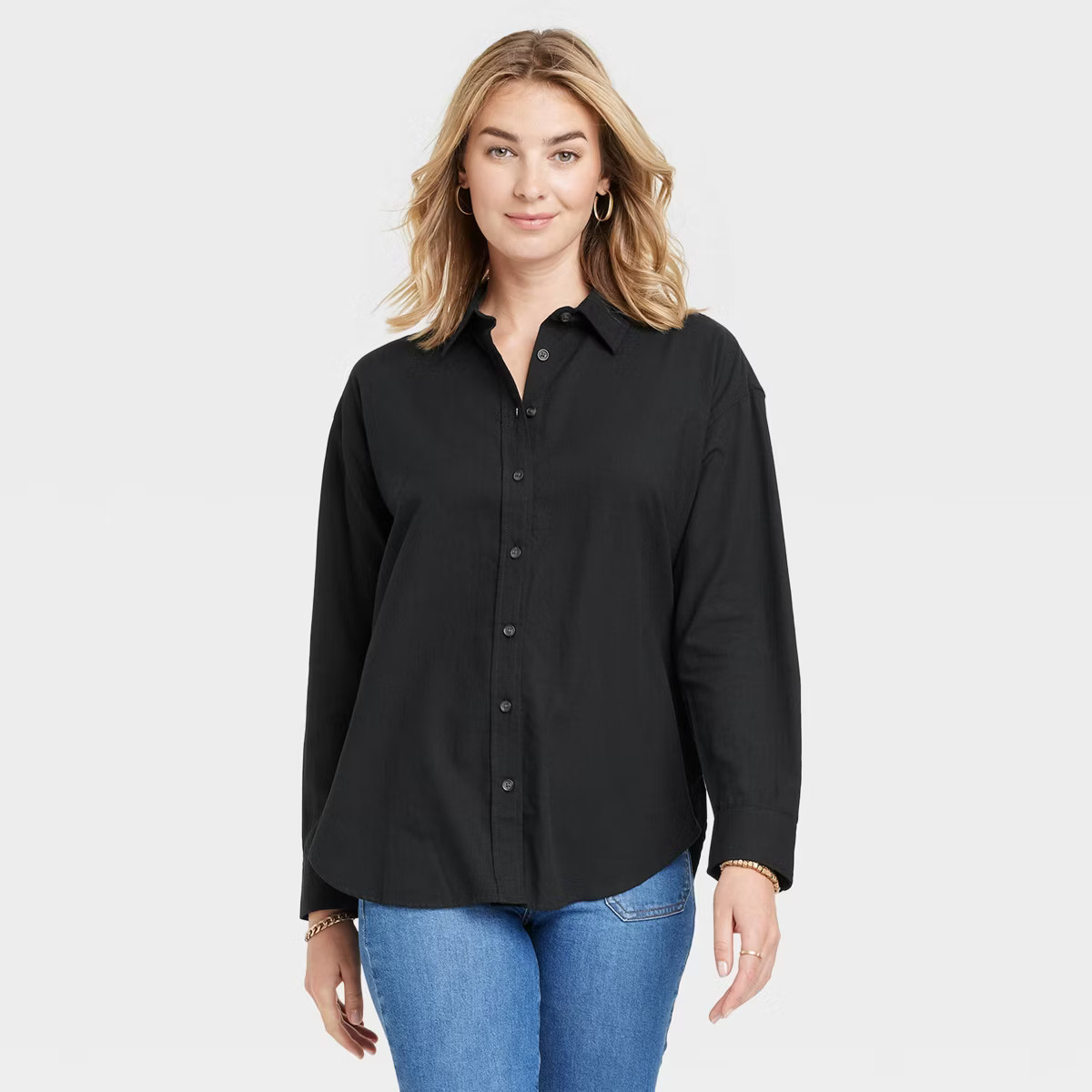 Women's Long Sleeve Oversized Button-Down Shirt - Universal Thread™ | Target