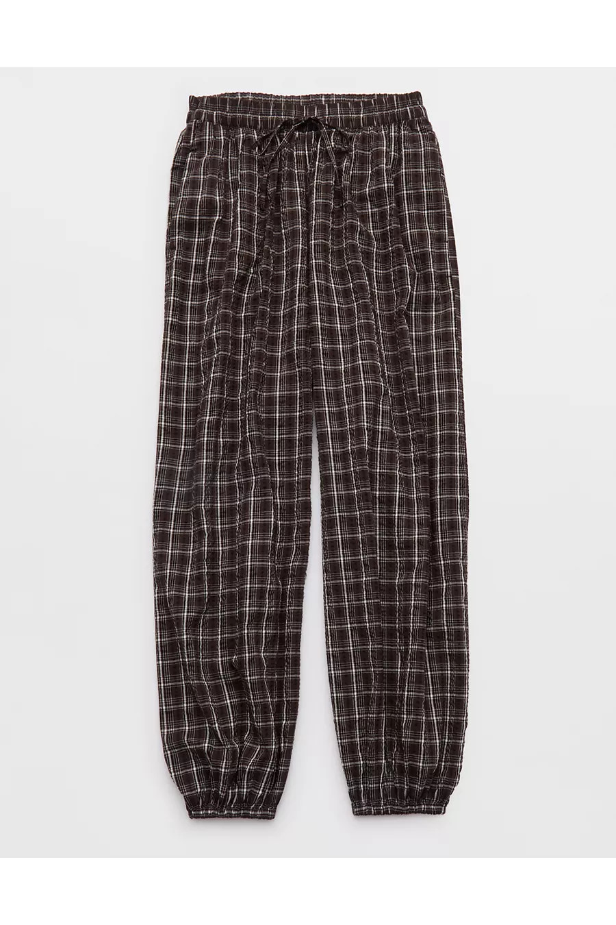 Aerie Seersucker Balloon Pant Women's Deep Earth XXS | Aerie