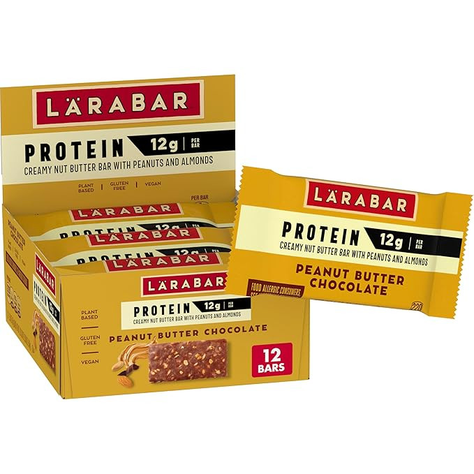 Larabar Peanut Butter Chocolate Protein Bars, 12g Protein, Gluten Free, 12 Ct, 19.08 oz | Amazon (US)