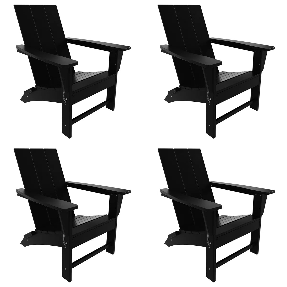 Joubert Foldable Outdoor Adirondack Set (Set of 4) | Wayfair North America