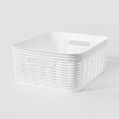Wave Medium Storage Bin White - Brightroom™: Polypropylene, 11.3"x13.8"x5.3", Fits 13" Cube System | Target