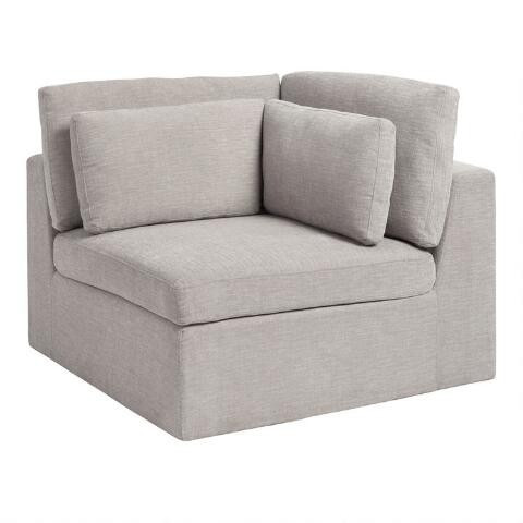 Emmett Gray Modular Sectional Corner Chair | World Market