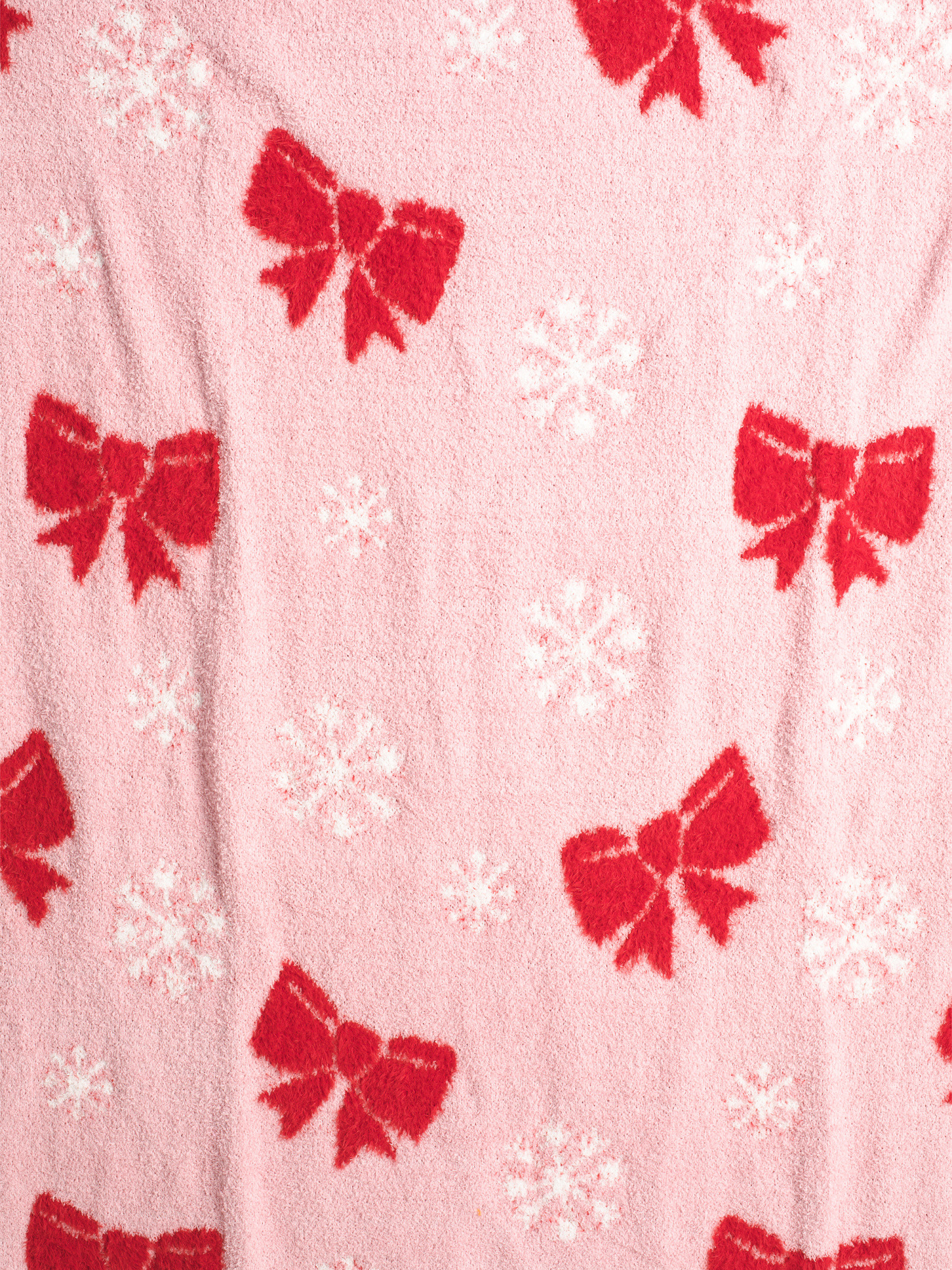 Bows And Snowflakes Cozy Knit Throw | TJ Maxx