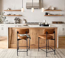 Maison Leather Bar &amp; Counter Stools | Pottery Barn (US)