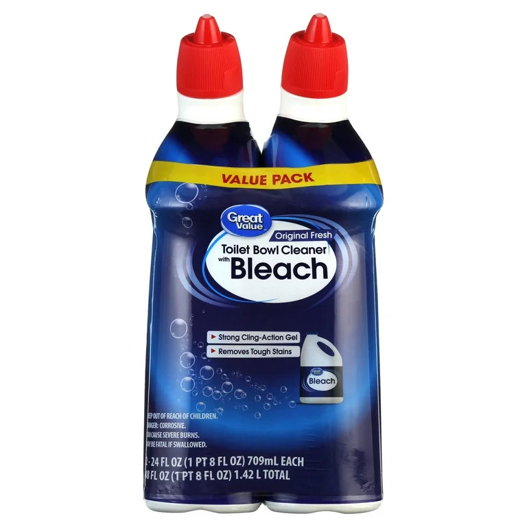 Great Value Toilet Bowl Cleaners, Fresh scent, 24 Fluid Ounce, 2 Count | Walmart (US)