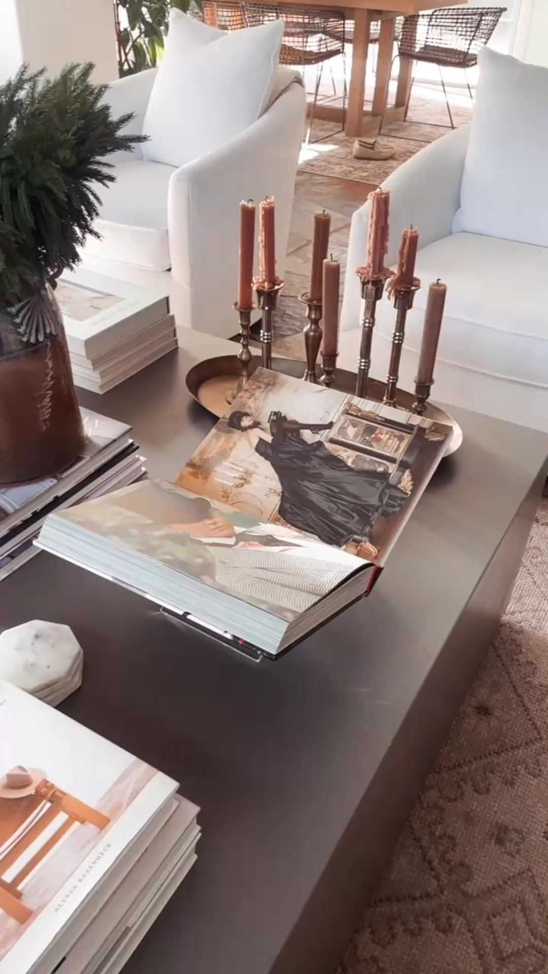 January coffee table styling. 🙌🏻 

#winter #valentinesday #homedecor #accessories #candles #coffeetable #styling #displaybook 

#LTKHome #LTKFindsUnder50 #LTKFindsUnder100