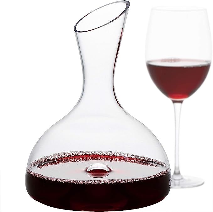 GoodGlassware Wine Decanter – Personal Red Wine Carafe with Wide Base and Aerating Punt - Cryst... | Amazon (US)