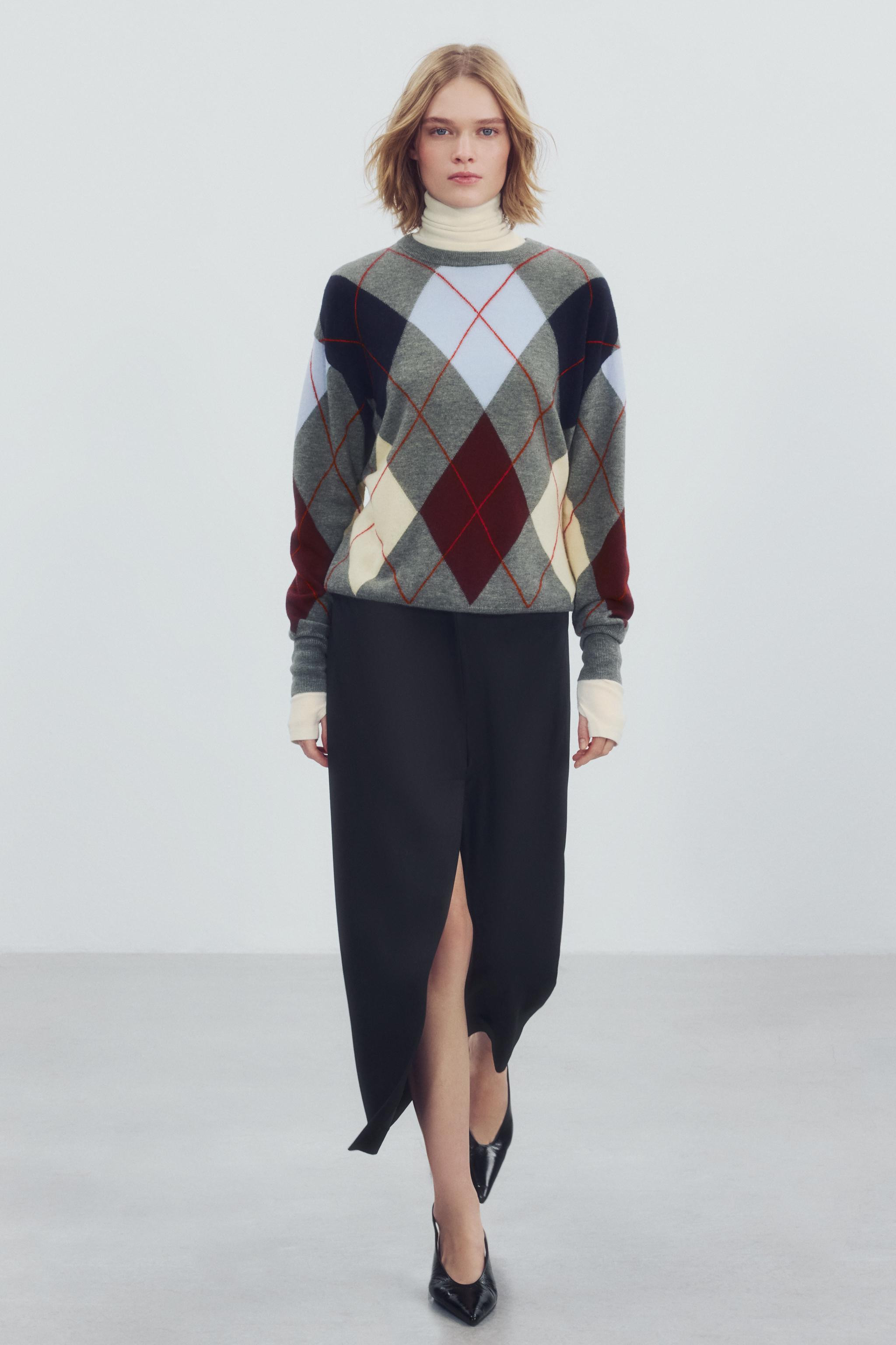 100% EXTRA-SOFT WOOL ARGYLE JUMPER | Zara UK