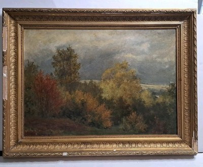 Vintage Trees Hill Landscape Oil Painting Framed & SIGNED | eBay US