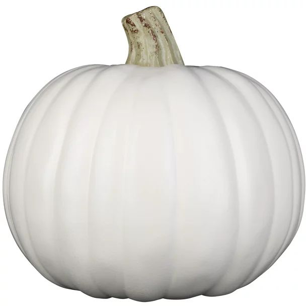 Way To Celebrate Halloween Craft Pumpkin, Cream, 9" | Walmart (US)