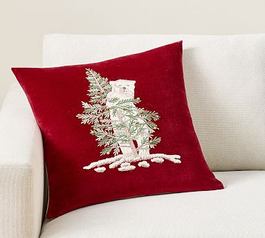 Polar Bear Embroidered Pillow | Pottery Barn (US)